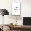 Spreuken - Alles is liefde - Quotes - Bløf aluminium wit klein -sfeer5