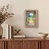 Doorkijk - Poort - Bloemen - Tuin Light Box met kabel (Tafellamp) klein -sfeer2