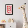 Hot - Spicy - Geruit - Rood fotolijst zwart zonder passe partout klein -usfeer4_kinderkamer