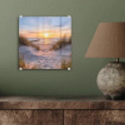 Strand - Zonsondergang - Natuur - Landschap plexiglas 5mm klein -sfeer3