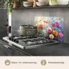 Bloemen - Kleurrijk - Waterverf - Natuur - Zomer keuken achterwand spatscherm klein -usp_NL