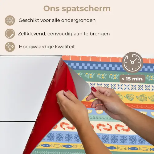 Zee - Sfeer - Oester - Garnaal keuken achterwand spatscherm klein 900 -spatscherm_NL