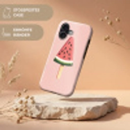 Watermeloen - Ijsje - Pitjes - Rood Toughcase MagSafe Apple iPhone 17 klein -USP_RandenV_DE