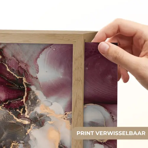 Goud - Marmer - Paars Light Box met batterij (Wandlamp) middel -USP_websiteprintNL