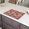 Golven - Rood - Patroon - Crème Inductie beschermer vinyl 3mm klein 276 -sfeer8