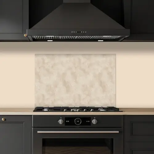 Structuur - Spikkels - Beige keuken achterwand spatscherm klein 900 -sfeer1