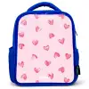 Roze hartjes Kinderrugzak - Blauw middel -3d