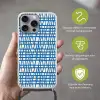 Ruitpatroon - Blauw - Crème Hoesje iPhone 16 Pro Max met koord klein 804 -sfeer2_NL