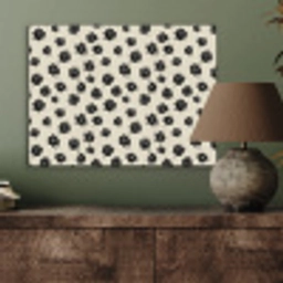 Madeliefjes - Grafisch - Zwart - Beige PET vilt klein 837 -sfeer2