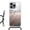 Graspluimen - Wind - Beige - Mistig Hoesje iPhone 16 Pro Max met koord klein -3d