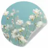 Stengels - Bloemen - Lucht - Wit Wandcirkel behangsticker klein -3d