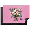 Bloemen - Quote - Kaartje - Kleurrijk Inductie beschermer vinyl 3mm klein -3d