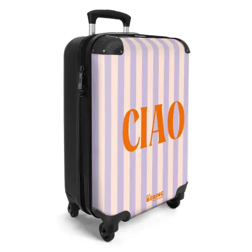 Quotes - Ciao pastel lila en zalmkleur NBS - Handbagage koffer - Kinderen Unisex middel -productfoto_3d