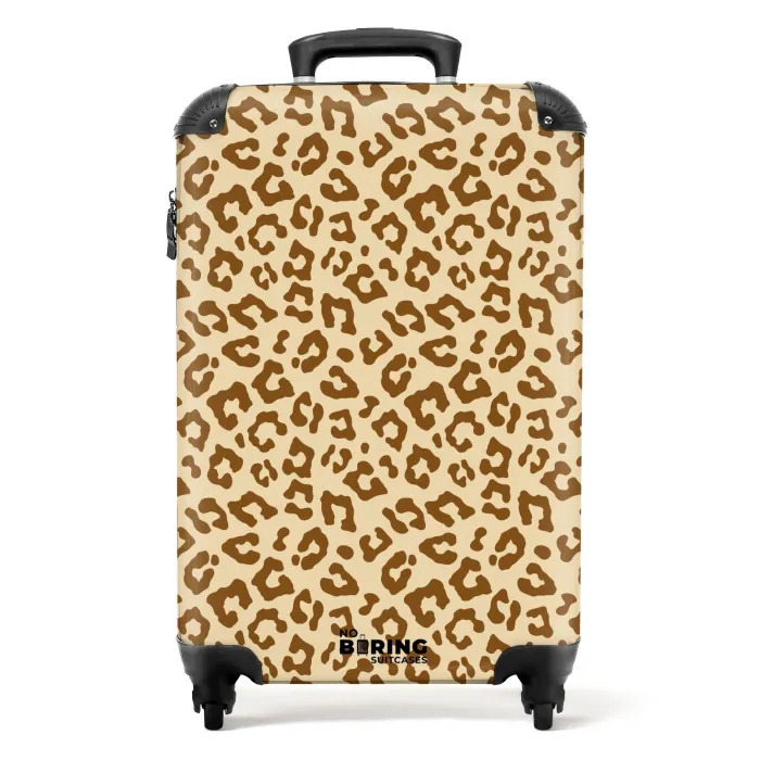 Lichtbruin luipaardpatroon NBS - Handbagage koffer - Kinderen Unisex middel -productfoto_recht