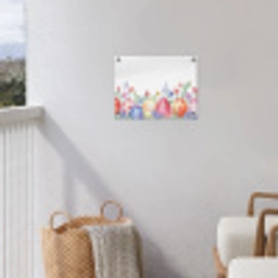 Bloementuin - Kleurrijk - Eieren tuinposter los doek klein -sfeer8