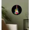 Gitaar - Kleurrijk - Verf Wandcirkel kunststof plaat 5mm dik klein -sfeer3