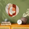 Illustratie - Abstract - Vormen - Rood Wandcirkel Organisch Forex 3mm klein -sfeer2
