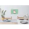 Alpaca - Groen - Bloemendiadeem Muursticker klein -eettafel