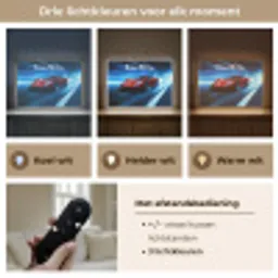 Rode raceauto - Blauw - Futuristisch Light Box met batterij (Wandlamp kind) middel -USP_lichtkleurNL