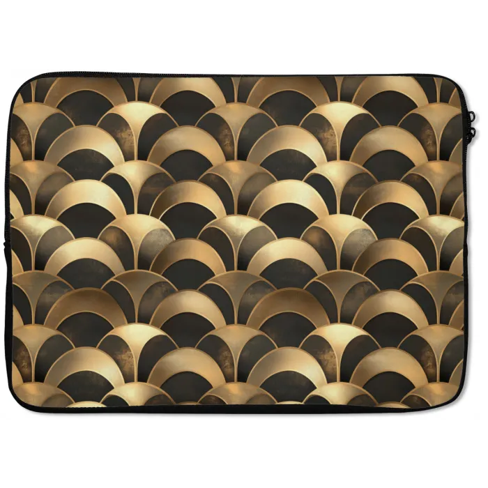 Schubben - Structuur - Goud laptophoes neopreen klein 279 -zkaufland3dotto