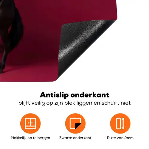 Hengst - Steigert - Rood Inductie beschermer vinyl 3mm klein -zzzzzzz-td-onderkant