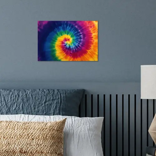 Regenboogkleuren - Spiraal - Kleurrijk poster papier klein -sfeer2