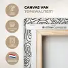 Lijnen - Zwart - Wit - Organisch canvas 2cm xxl 828 -sfeer2