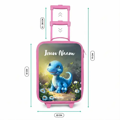 Branco Brontosaurus Kinderkoffer - Roze klein -productfoto_formaten