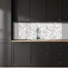 Bloemen - Zwart - Wit - Design - Flora keuken achterwand 2 middel 871 -sfeer1