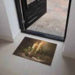 Kaarslicht - Kerst - Veelkleurig Deurmat klein -sfeer5