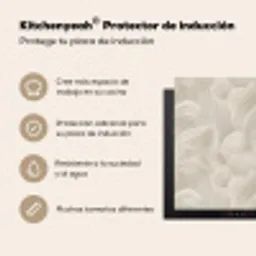 Lijnen - Waaier - Beige Inductie beschermer vinyl 3mm middel 274 -zzsfeer2_SP