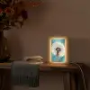 Paardenbloem - Natuur - Bloemen - Blauw Light Box met kabel (Tafellamp) klein -sfeer4