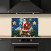 Kerstman - Glas - Kleurrijk keuken achterwand spatscherm klein -sfeer1