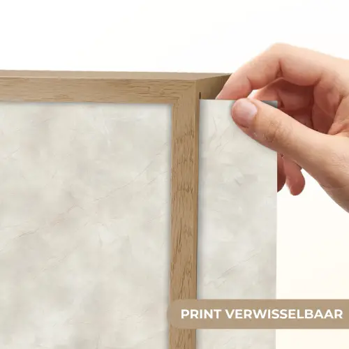 Crèmebeige - Marmer - Aders Light Box met batterij (Wandlamp) middel 907 -USP_websiteprintNL
