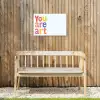 You are art - Kleurrijk - Grafisch Tuinposter op houten frame 2 cm dik klein -sfeer4