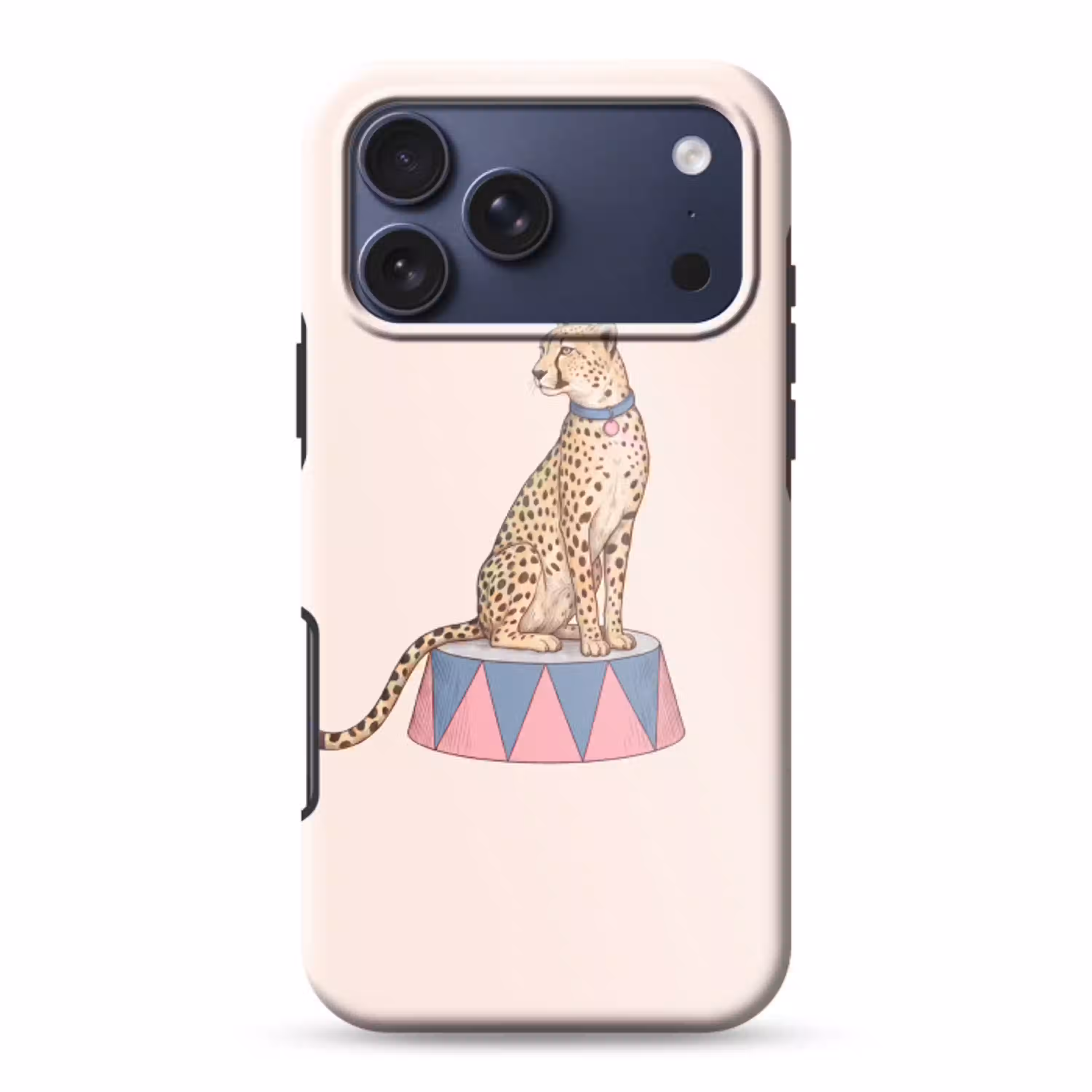 Dieren - Circus - Illustratie - Vintage - Roze Toughcase MagSafe Apple iPhone 17 Pro Max klein -3d