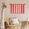 Strepen - Rood - Try again Wandkleed katoen klein -wsfeer5_kind