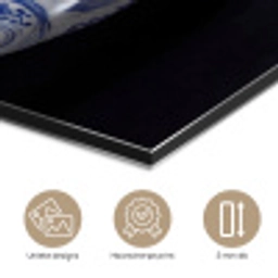 Porselein - Goudvis - Delfts - Blauw aluminium wit klein -closeup_NL