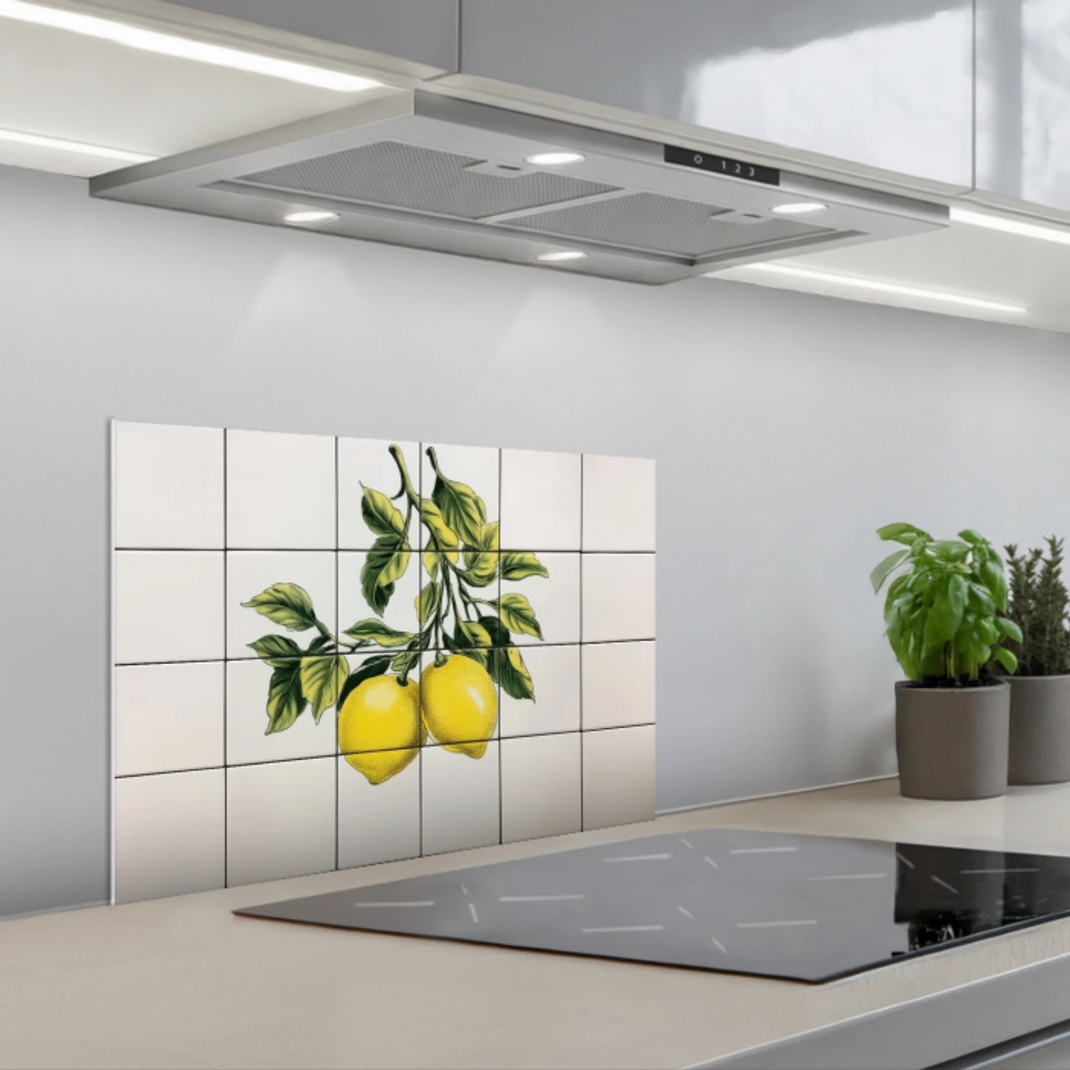 Citroen - Decoratie - Keramiek - Takken keuken achterwand spatscherm klein -3d_schuin