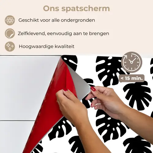 Bladeren - Modern - Symmetrie keuken achterwand spatscherm klein 900 -spatscherm_NL