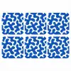 Vormen - Abstract - Blauw - Golven onderzetter kurk middel -3d