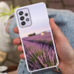 Lavendel - Landschap - Sereen - Paars Hoesje Samsung Galaxy A52 5G met koord klein -sfeer3