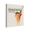 Spaghetti - tomatensaus - Parmezaanse kaas aluminium wit klein -3d