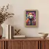 Panda - Jas - Graffiti - Oranje Light Box met kabel (Tafellamp) klein -sfeer2