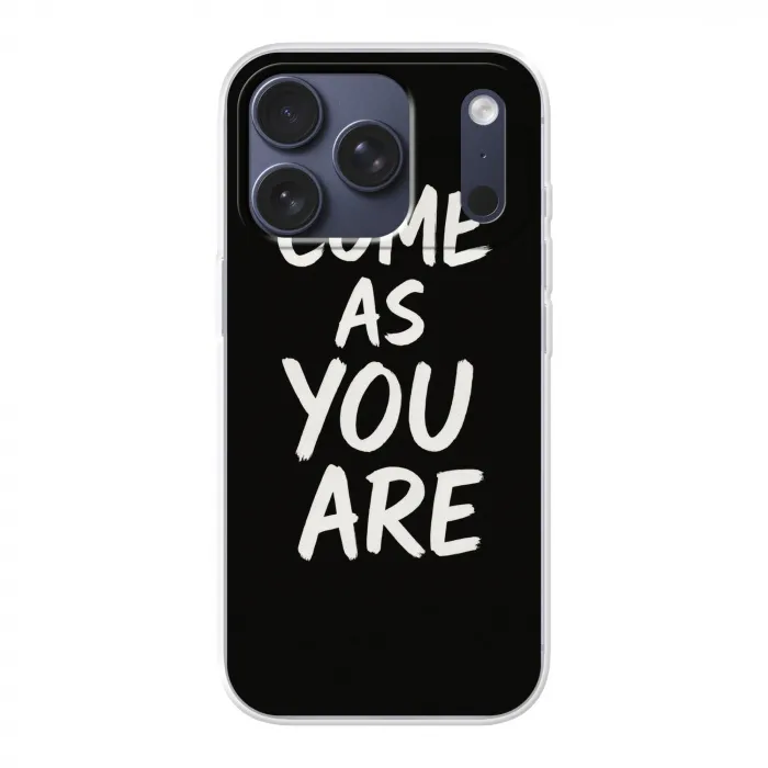 Quote - Zwart - Simpel Telefoonhoesje iPhone 17 Pro klein -3d