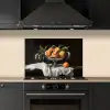 Stilleven - Perziken - Vintage keuken achterwand spatscherm klein -sfeer1
