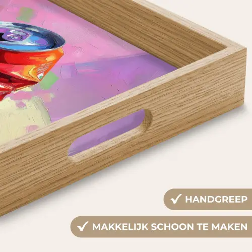 Frisdrank - Blik - Paars Dienblad Rechthoek middel -USP_HandgreepNL