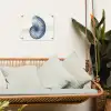 Blauw - Schelp - Spiraal tuinposter los doek klein -sfeer7
