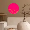 Minimalistisch - Roze - Dream big - Grafisch Wandcirkel behangsticker klein -sfeer1