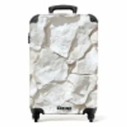 Structuur - Rots - Wit NBS - Handbagage koffer - Volwassenen Unisex middel -productfoto_recht
